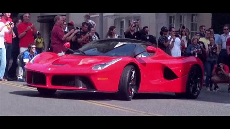 F113b*00415 power 287 kw (390 hp) 6.300 rpm top speed. TWIN Ferrari LaFerrari 2016 Beverly Hills - EXHAUST & ACCELERATION & DRIVING & REVIEW - YouTube