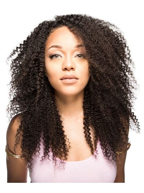 mongolian kinky curly long lace front wig african american wigs