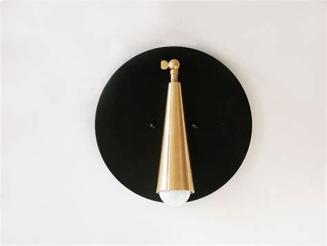 Contemporary Gold And Black Wall Sconce Light Adjustable Wall Etsy