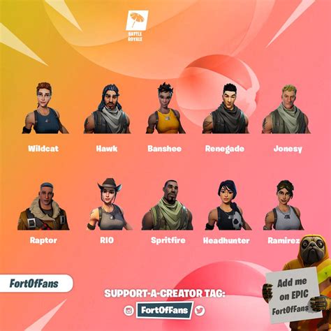 Much like fish, encountering new characters fills out a player's collection book. Fortnite Character names! : SimplyFortnite