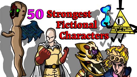 50 Strongest Characters In Fiction Youtube