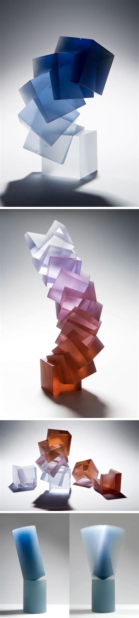 Kinetic Cast Glass Sculptures By Heike Brachlow — Colossal Glass Art