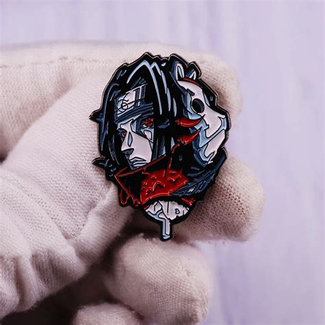 Itachi Uchiha Enamel Pin Brooch Narutos With Fox Mask Badge Anime Fans