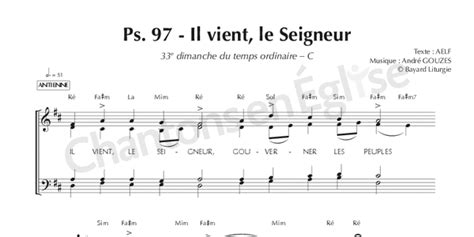 Chantons En Eglise Psaume Il Vient Le Seigneur Aelf Gouzes Bayard Hot Sex Picture