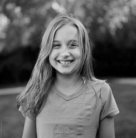 Black And White Portrait Of A Beautiful Young Girl By Stocksy Contributor Jakob Lagerstedt