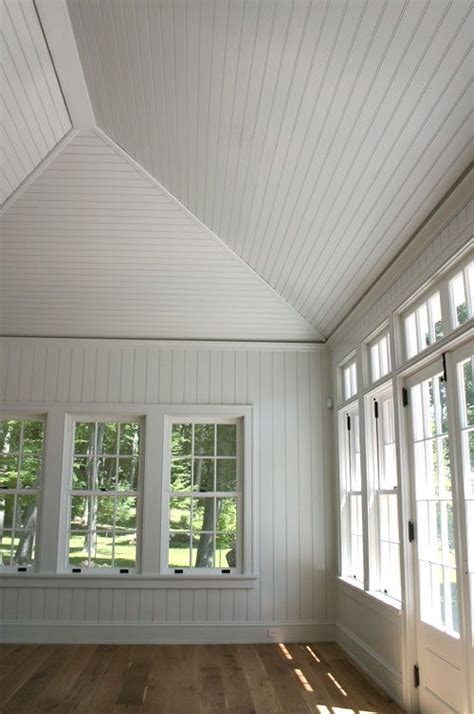 Beadboard paneling adds instant texture and charm to a room, creating visual interest. I love the beadboard panels on vaulted ceiling. I want ...