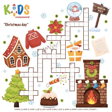 Crucigrama Fácil Día De Navidad Para Niños De Primaria Y Secundaria