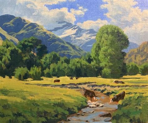 How To Paint A Rural Mountain Scene — Samuel Earp Artist Mountain