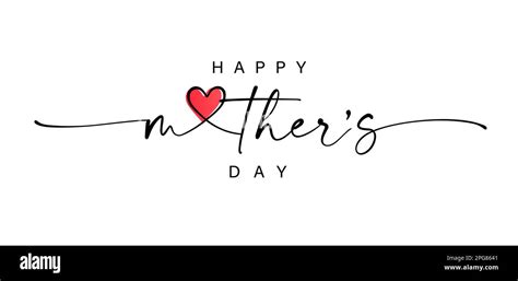 Happy Mothers Day Wishes With Heart Mother Day Calligraphy Elegant