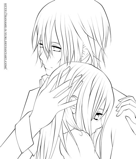 Anime Lineart Couple Anime Couples Kissing Coloring