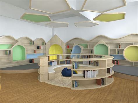 School Library Furniture 인테리어 어린이 놀이 공간 어린이 공간