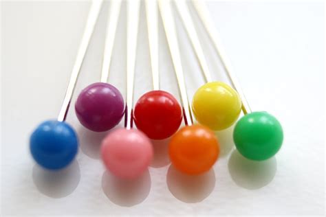 Rainbow Colored Sewing Straight Pins Macro Picture Free Photograph