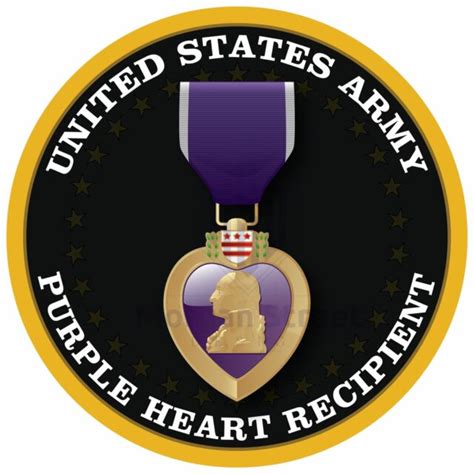 Us Army Purple Heart Recipient Decal Sticker Veteran Ebay