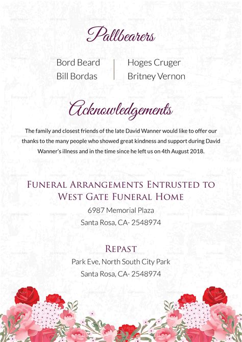 As a starting point for how to write a death announcement, basic information to be included should cover full name (including maiden name), dates of birth and death, and location of death. Memorable Death Announcement Template in Adobe Photoshop, Microsoft Word