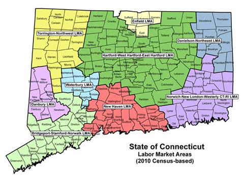 Connecticut Maps With Towns Tourist Map Of English