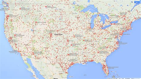 Us International Airports Map Us Map Whatsanswer