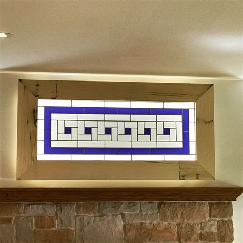 Led Back Lighted Stained Glass Window With Lvl Frame I Finished With Stand Offs Frame Me