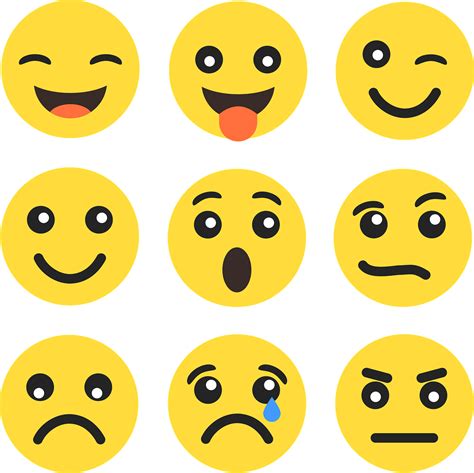 Download Emojis Face Expressions Royalty Free Vector Graphic Pixabay