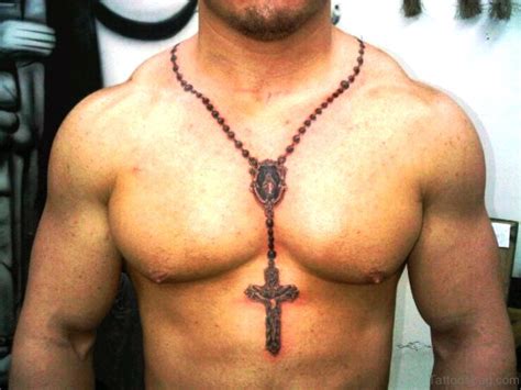 47 Superb Rosary Tattoos On Neck Tattoo Designs