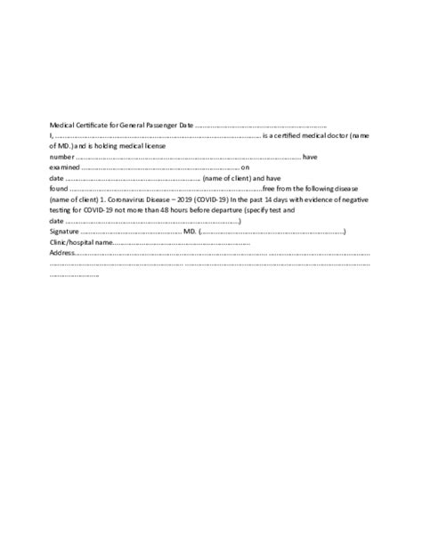 Doc Medical Certificate For General Passenger Date Andrew Ashogbon