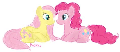 Fluttershy And Pinkie Pie Drawn By Asikku Bronibooru