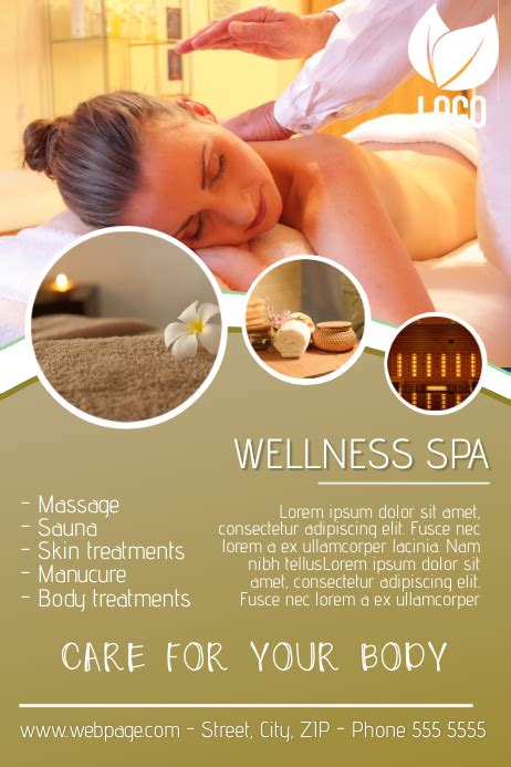 modèle beauté spa et massage flyer postermywall