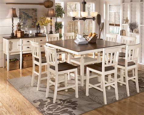 Many styles, sizes, colors & decor to choose from. Whitesburg Square Counter Extendable Dining Room Set from ...