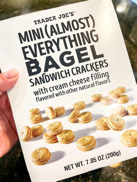 Trader Joes Mini Almost Everything Bagel Sandwich Crackers Review