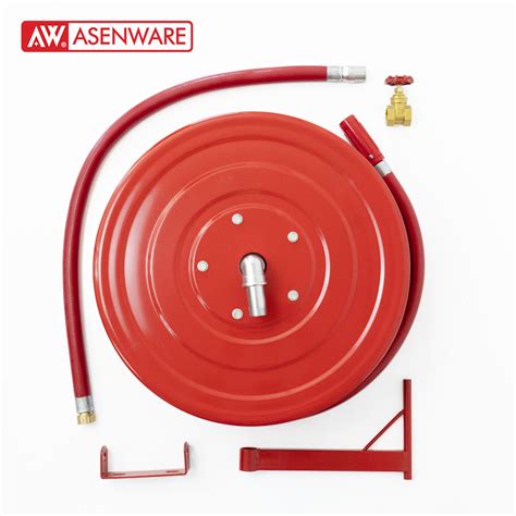 Wall Mounted Swing Type 30 Meter Dn19dn25 Fire Hose Reel With Cabinet China Fire Hose Reel