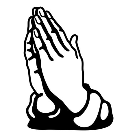 Praying Hands Silhouette Clipart Clipart Best
