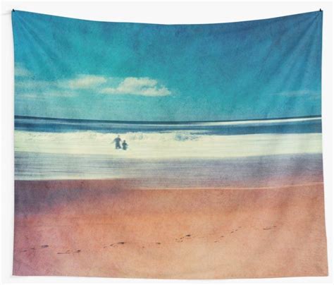 Traces In The Sand Going Surfing Tapestry By Dirk Wuestenhagen