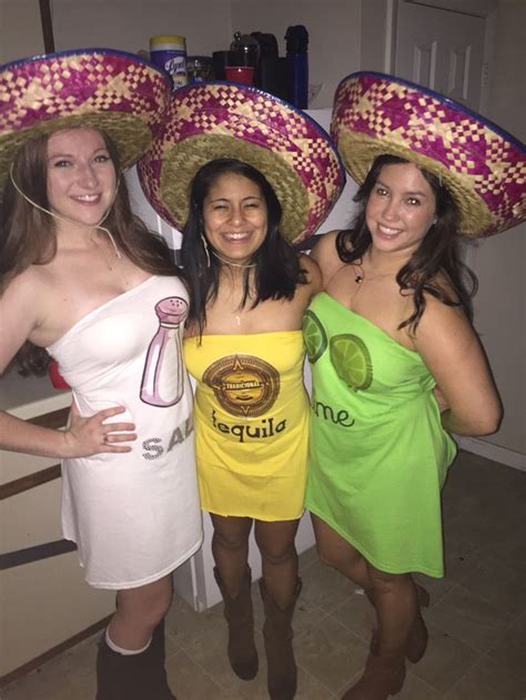 salt tequila lime college halloween group costume halloween costumes for girls easy college