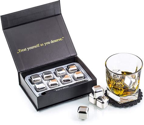 Exklusives Edelstahl Whisky Steine Geschenkset Hohe Kühltechnologie