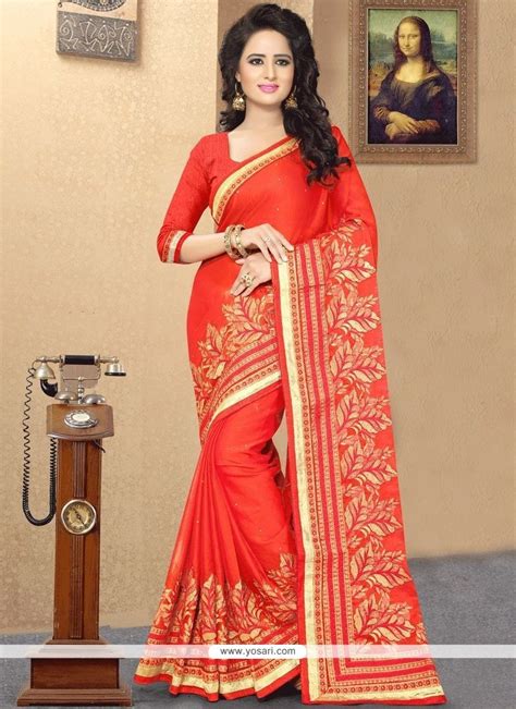 Buy Fabulous Red Saree Designer Sarees