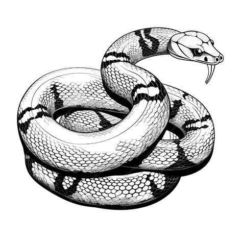 Premium Vector Hand Drawn Sketch Coral Snake Illustration
