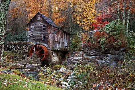 Autumn At The Grist Mill Stock Image Image Of Mill Colorful 1434175