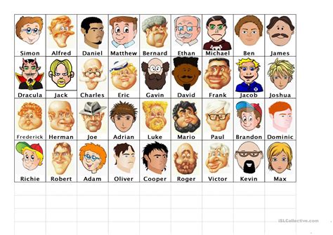Guess Who Board Game Esl Worksheetportugal Guess Who Printable