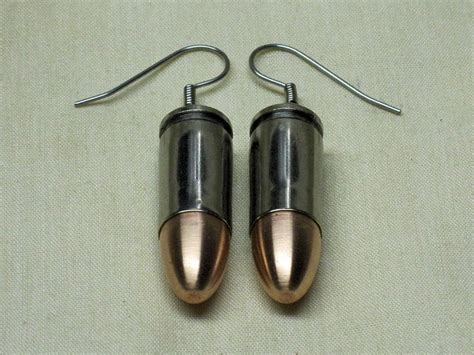 A Well Dressed Bullet 9mm Luger Bullet Earrings