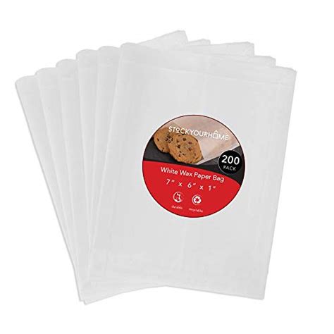 Wax Paper Sandwich Bags 200 Pack 7″ X 6″ X 1″ Wet Wax Paper Bags Food