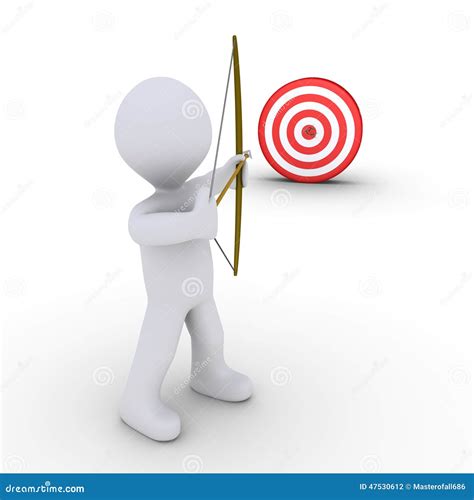 Archer Aiming At A Target Stock Illustration Illustration Of Aiming