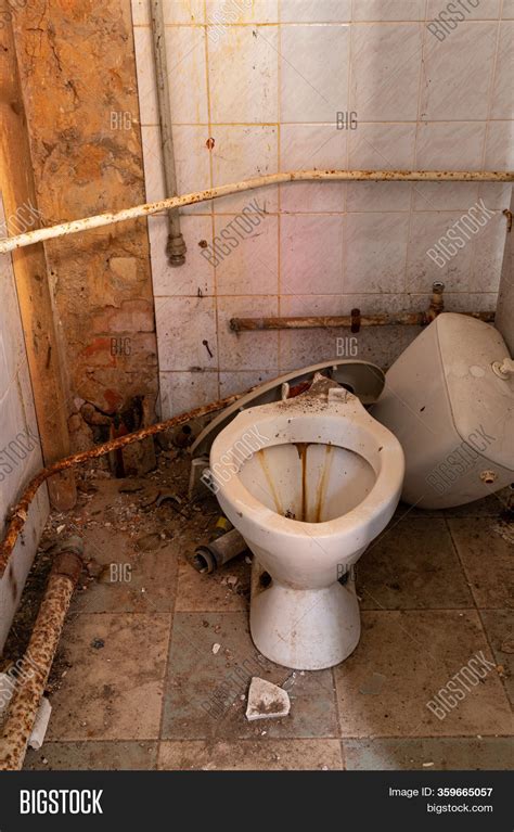 Destroyed Dirty Toilet Image Photo Free Trial Bigstock