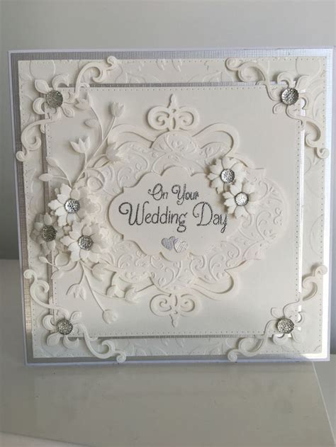 Cream And Silver Wedding Card Wedding Cards Handmade Wedding Cards