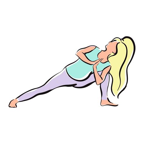 Chica Embarazada Haciendo Yoga Para Mujeres Embarazadas Fitness