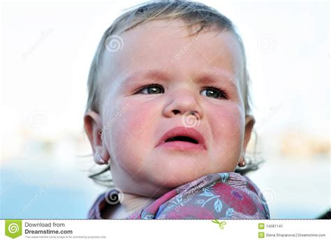 Crying Baby Girl Stock Image Image 14581141