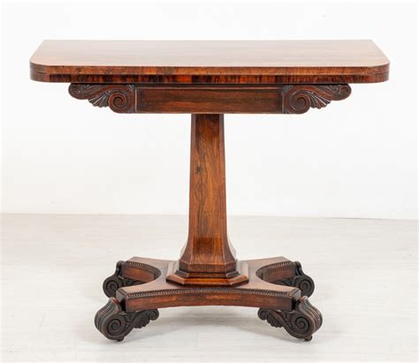 William Iv Card Table Antique Rosewood Games Tables