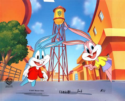 Tiny Toons Original Production Cel Of Babs And Buster 1990 92 Spielberg
