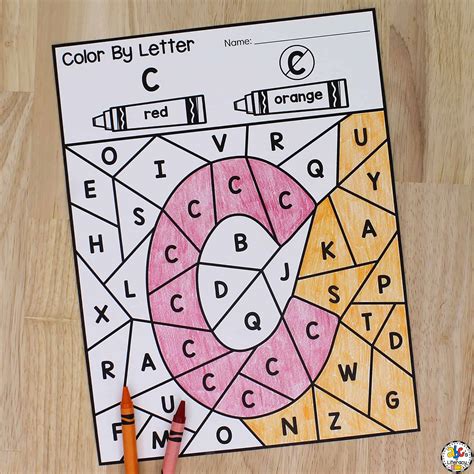 Color By Letter Worksheet Language Worksheets Color By Letter