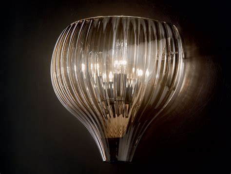 Tam down lighter steel outdoor wall light. Nella Vetrina 2543 2 Light Italian Designer Wall Light in Smoked Glass