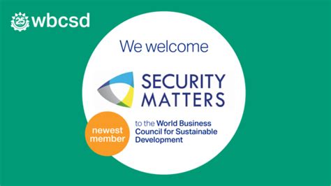 Security Matters Joins The World Business Council For Sustainable