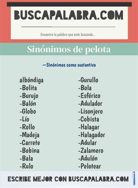 Sinónimos De Pelota Por Ejemplo Albóndiga Burujo